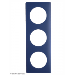 Plaque Céliane Poudré 3 postes - Schiste - LEG66733