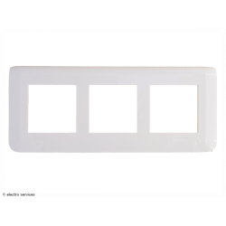 Plaque horizontale Mosaic Legrand 3x2 modules spéciale rénovation - Blanc - LEG78866L