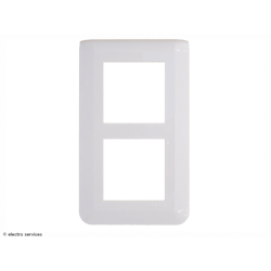 Plaque verticale Mosaic Legrand 2x2 modules spéciale rénovation - Blanc - LEG78854L