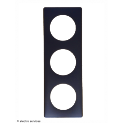 Plaque Céliane™ Poudre 3 postes Legrand | Plaque design Basalte