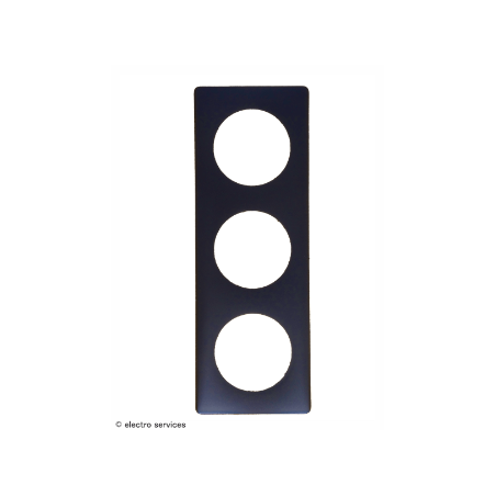 Plaque Céliane™ Poudre 3 postes Legrand | Plaque design Basalte