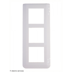 Plaque verticale Mosaic Legrand 3x2 modules spéciale rénovation - Blanc - LEG78856L
