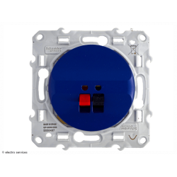 Prise haut-parleur Schneider Odace - 1 sortie - Cobalt - SCHS550487