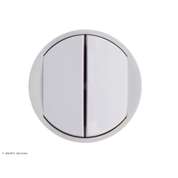 Enjoliveur large Céliane pour double interrupteur - Blanc - LEG68002