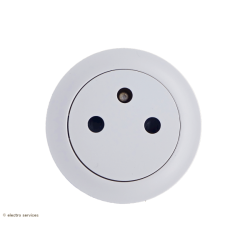 Enjoliveur pour prise de courant 2P+T Surface Céliane - Blanc - LEG68111