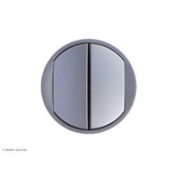 Enjoliveur large Céliane pour double interrupteur - Titane - LEG68302