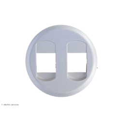 Enjoliveur pour prise haut parleur double Céliane - Blanc - LEG68212