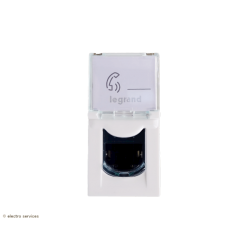 Prise RJ45 catégorie 6 FTP Mosaic Legrand 1 module - Blanc - LEG76562