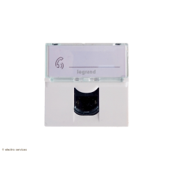 Prise RJ45 catégorie 6FTP Mosaic Legrand 2 modules - Blanc - LEG76565