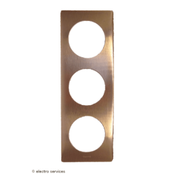 Plaque Céliane™ Métal 3 postes Legrand | Finition premium Copper