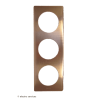 Plaque Céliane™ Métal 3 postes Legrand | Finition premium Copper