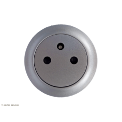 Enjoliveur pour prise de courant 2P+T Surface Céliane - Titane - LEG68411