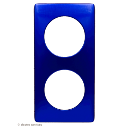 Plaque Céliane™ Métal 2 postes Legrand | Finition design Bleu nuit