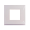 Plaque 1 poste horizontale Hager Gallery – finition électrique design et colorée-blanc