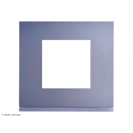 Plaque 1 poste horizontale Hager Gallery – finition électrique design et colorée-titane