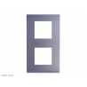 Plaque horizontale Hager Gallery – 2 postes, coloris titane