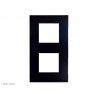 Plaque horizontale Hager Gallery – 2 postes, coloris noir