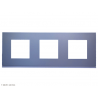 Plaque horizontale Hager Gallery – 3 postes, coloris titane