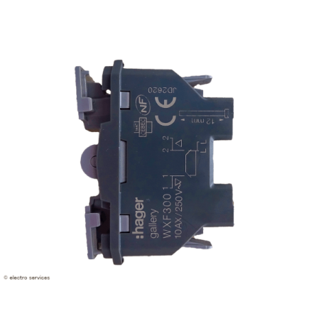 Interrupteur volet roulant inverseur 2 modules WXF300 Hager Gallery – commande facile-latéral