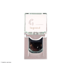 Prise RJ45 catégorie 6 FTP Mosaic Legrand 1 module - Aluminium - LEG79462