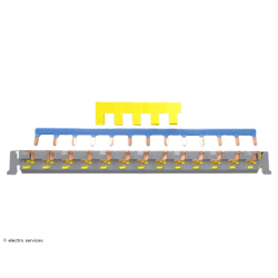 Barre de pontage sans vis 13 modules Hager KBS763