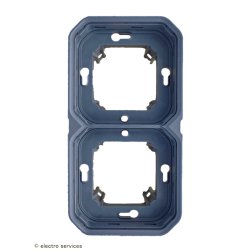 Support plaque Plexo 2 postes - Gris - LEG69683L