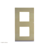 Plaque horizontale Hager Gallery – 2 postes, coloris champagne