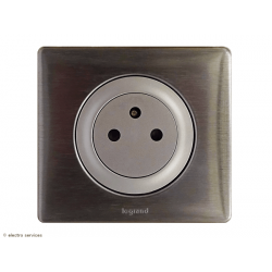 Prise de courant 2P+T Surface Céliane Complet Tungstène - Avec griffes - CCTU010G