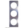 Plaque Céliane™ Métal 3 postes Legrand | Finition premium Aluminium