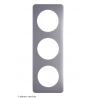 Plaque Céliane™ Métal 3 postes Legrand | Finition premium Alu naturel