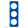 Plaque Céliane™ Métal 3 postes Legrand | Finition premium Bleu nuit