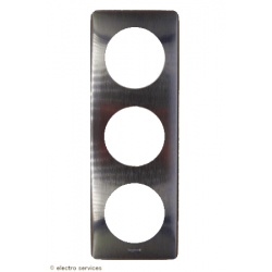 Plaque Céliane™ Métal 3 postes Legrand | Finition premium Tungstène