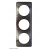 Plaque Céliane™ Métal 3 postes Legrand | Finition premium Tungstène