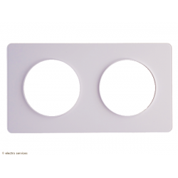 Plaque Odace Touch  Schneider 2 postes - Blanc - SCHS520804