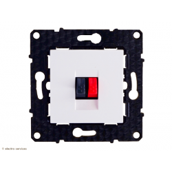 Prise haut-parleur simple Evolution Arnould - Blanc - ARN64047