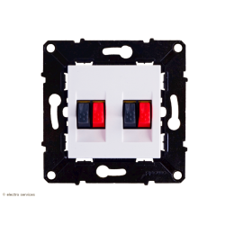 Prise haut-parleur double Evolution Arnould - Blanc - ARN64048