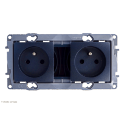 Prise De Courant Double 2x2P+T  Legrand Niloé - Fonte - LEG96647