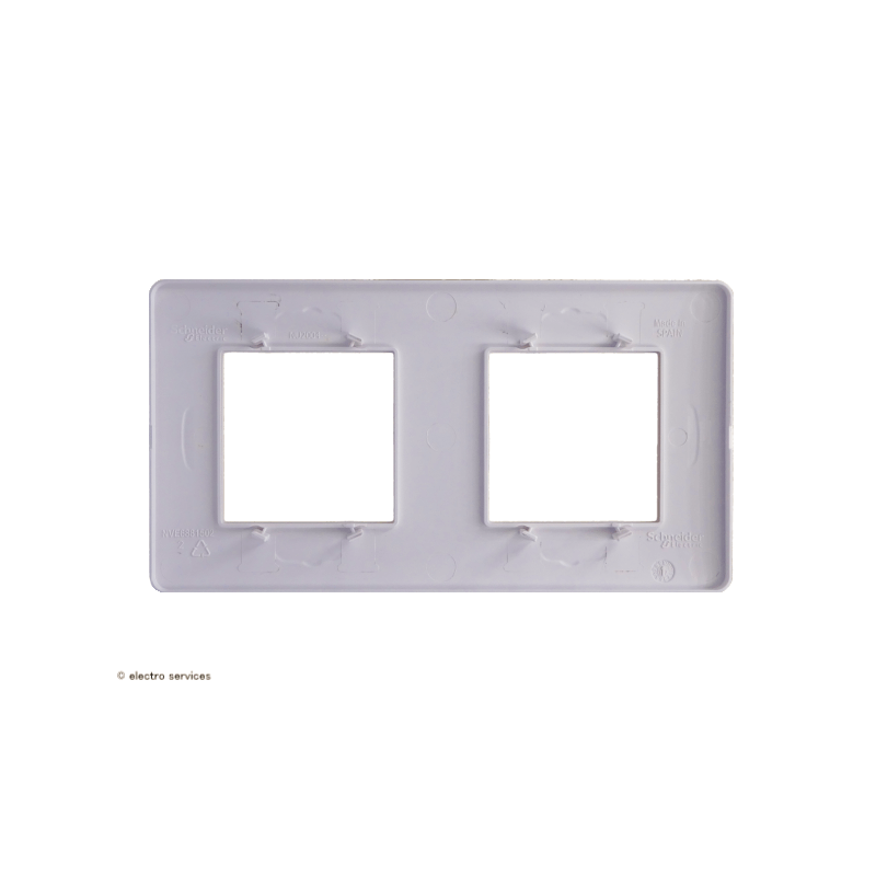 SCHNEIDER SCHMGU68.004.7C3 Plaque Unica 2 postes 2x2 M Verre Gris