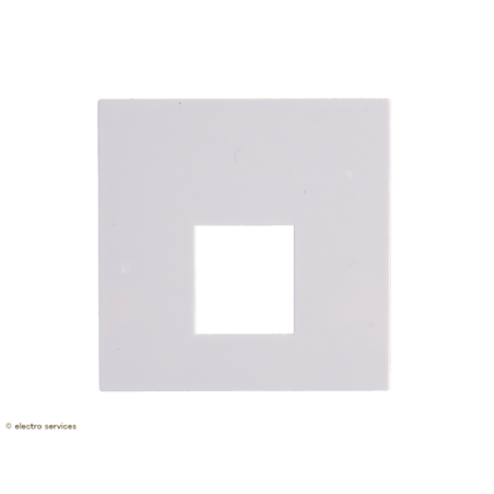 Enjoliveur prise RJ45 sans porte étiquette Hager Gallery WXD202B blanc