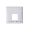 Enjoliveur prise RJ45 sans porte étiquette Hager Gallery WXD202B blanc face arrière