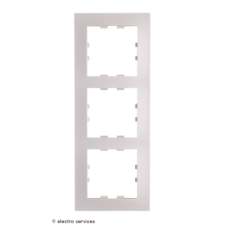 Plaque Kallysta pop verticale 3 postes - Blanc - WKN409