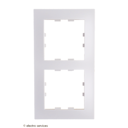 Plaque Kallysta pop verticale 2 postes - Blanc - HAGWKN408
