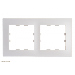 Plaque Kallysta pop horizontale 2 postes - Blanc - HAGWKN402