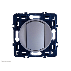 Poussoir ou poussoir inverseur Céliane Legrand - Titane - LEG99780