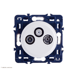 Prise TV-R-SAT étoile blindée - classe A compatible 4G Lte Céliane Legrand - Blanc - LEG99718