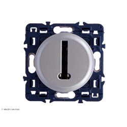 Prise téléphone Céliane Legrand - Titane - 099760