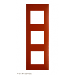 Plaque 3 postes Espace Evolution Arnould - Terracotta - ARN64463