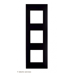 Plaque 3 postes Espace Evolution Arnould - Noir - ARN64523