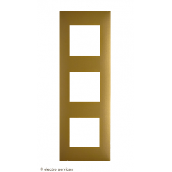Plaque 3 postes Espace Evolution Arnould - Or satiné - ARN64533