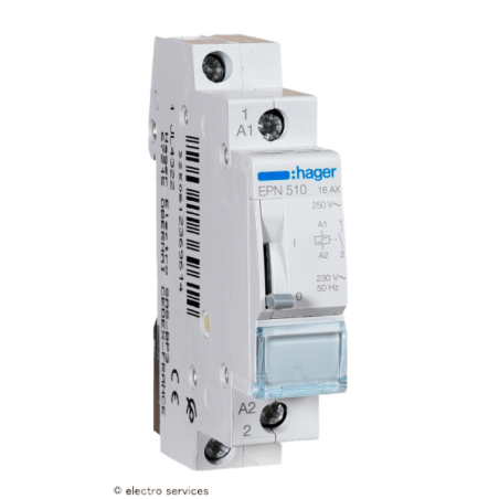 Télérupteur 1F 230V 16A 1 module Hager EPN510